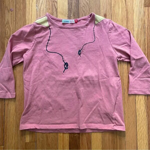 4/$25 Kidichic Girls Pink 3/4 Sleeve T-Shirt Size 7